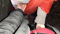 our steamy autumn hut sex mutual masturbation lesbian brunette hairy pussy orgasm 😍💕🔥