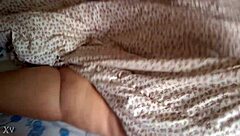 Chubby Amateur BBW Spreads Fat Ass and Pussy for Sideways Spooning Fuck