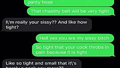 Sexting My Sissy Bitch into Total Emasculated Cock-Teasing Humiliation