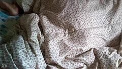 Chubby Amateur BBW Spreads Fat Ass and Pussy for Sideways Spooning Fuck