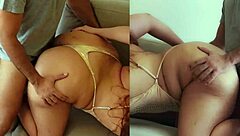 thick latina with big ass gets tricked in fake casting interview bent over for ride