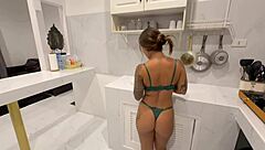 Blonde housewife gets fucked hard doggystyle by big cock interracial pounding juicy pussy homemade pov action