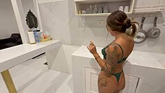 Blonde housewife gets fucked hard doggystyle by big cock interracial pounding juicy pussy homemade pov action