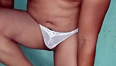 damn im so horny dancin in white panties lingerie pantyhose feelin sexy mexican heat