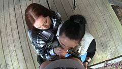 Pov bts sucking his huge cock together on vacation public threesome blowjob cum swap and swallow mouthful