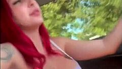 watching the road while deepthroating monster black cock swallowing every drop of cum