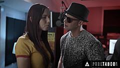 Naive aidra fox deepthroats facesucked by abigail mac and producer in ffm taboo rough riding group submission