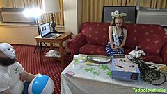 Luna Lips' Pregnant Pussy Gangbanged by Hung Cocks