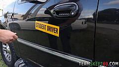 skinny petite teen jerks cock to massive facial cumshot explosion!