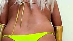 Sexy Transexual in Pink Pajamas Ready to Tease and Tempt!