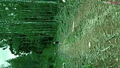 aline novak sexy blonde gets lost in woods en route to halloween party and throws her own cum-filled bash with woodcutter