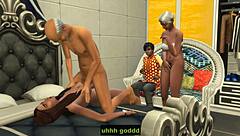 yo indian stepdad, fuck that teen stepdaughter while stepmom watches