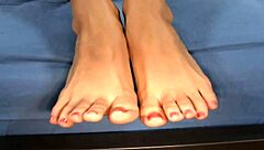 super sexy milf fucked rough with feet worship and wet pussy orgasm!