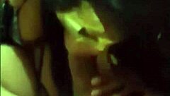 Latina babe rides huge cock with deep squats then milks cum with sloppy blowjob