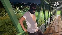 Wife cheats with stranger on via light while husband watches public fuck