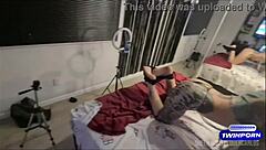 Horny Brazilian blowjob girl calls him for live cam, ends slurping cock deep.