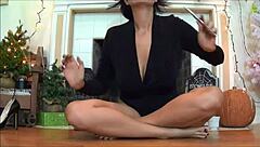 Goddess humiliates slave with sexy barefoot toes