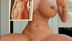 Big-Breasted Trans Widowmaker Rides Thicc Cock Cowgirl