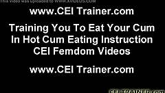 Suck dick deep and swallow every drop of cum like a good cei slut