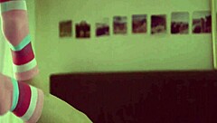 god im so horny fingering my tight teen pussy with dildo boobs bouncing wet solo