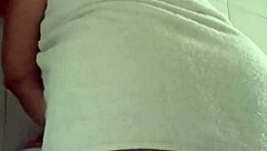 bbw mature flashes huge tits big ass in steamy shower!