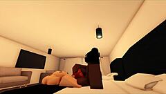 a slut takes massive black cock deepthroat in rough roblox play