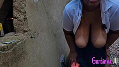 Stepdad catches smoking student and fucks her huge tits pussy