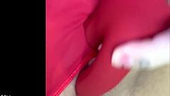 closeup view of my creamy wet pussy lips glistening invitingly