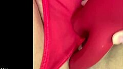 closeup view of my creamy wet pussy lips glistening invitingly