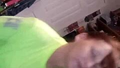 my ol lady drops to her knees sucking me off while young boo boo watches her swallow every drop