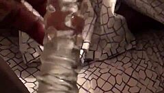 her smooth pussy throbs with toy pleasure and loud moans