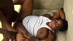 hey neighbor, this bbc monster cock is wrecking that chubby girl's fat tits n pussy outdoors quickie