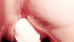 mature oiled wife spreads huge shaved pussy lips teasing closeup