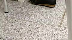 Tan Nylons Dip In Flats For Shoeplay Tease