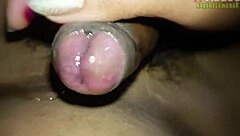 Indonesian amateur strokes cock close-up in homemade clip
