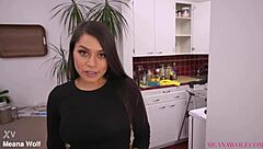 my stepmom meana wolf popped my cherry with her milf tits and ass