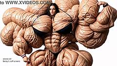 How Massive Will Bodybuilder Natasha's Muscles Pump Up in This Huge Growth Factory Session?