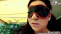 i couldn't resist joining two hot german brunettes for epic ffm monster cock threesome