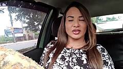 flashing clit in uber ride to motel hookup