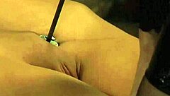 lezdom mistress binds teen slave marks pussy in bdsm maid hell