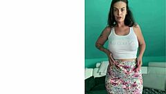 Get spanked hard by big tits milf mistress into total submission