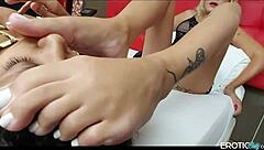 lick my feet you pathetic submissive slave bitch