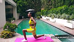 ashley aleigh showers with huge cum splash on her ass