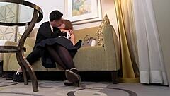 whoa this cheating japanese gal wife gets creampied hard by stranger while hubby watches 😱💦