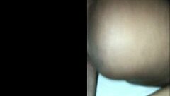 big booty dark skin babe rides cock hard to creampie after date