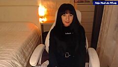 Helga Muah strips her lingerie, fingers her perky clit and nipples, teasing her sweet milf pussy to orgasm