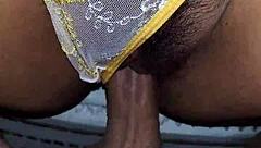 vered wifey strokes juicy pussy lips in tight yellow lingerie