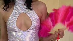 Skinny Japanese teen overflows with joy sucking cock swallowing cum at JAV casting