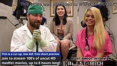 mina moon spreads her asian pussy backstage then takes pov cum blast