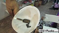 two golden statues awaken for hot lesbian pussy eating